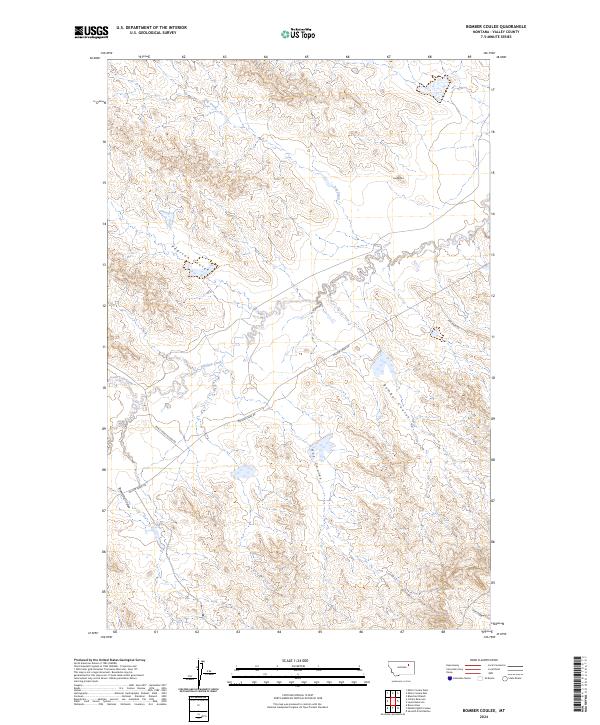 Bomber Coulee topographic map thumbnail