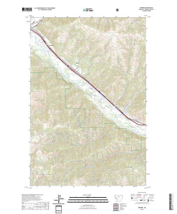 Bonner topographic map thumbnail