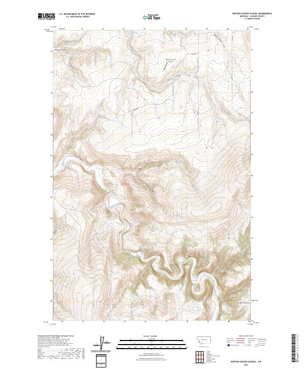 Boston Coulee School topographic map thumbnail