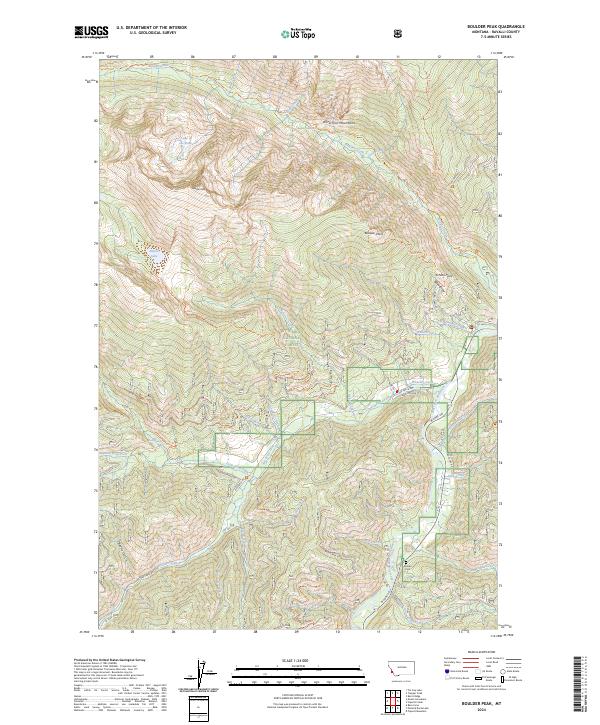Boulder Peak topographic map thumbnail