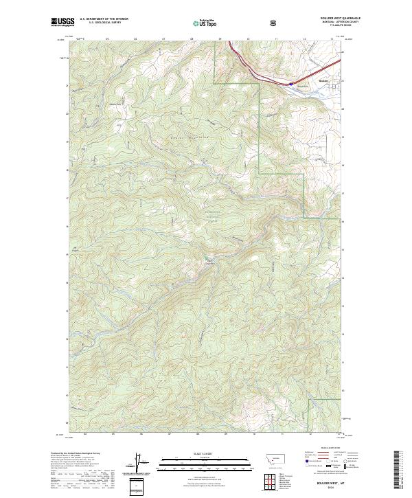 Boulder West topographic map thumbnail