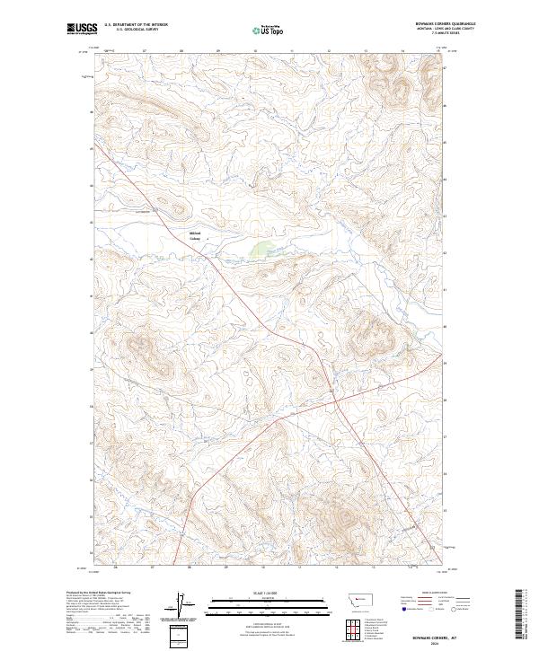 Bowmans Corners topographic map thumbnail