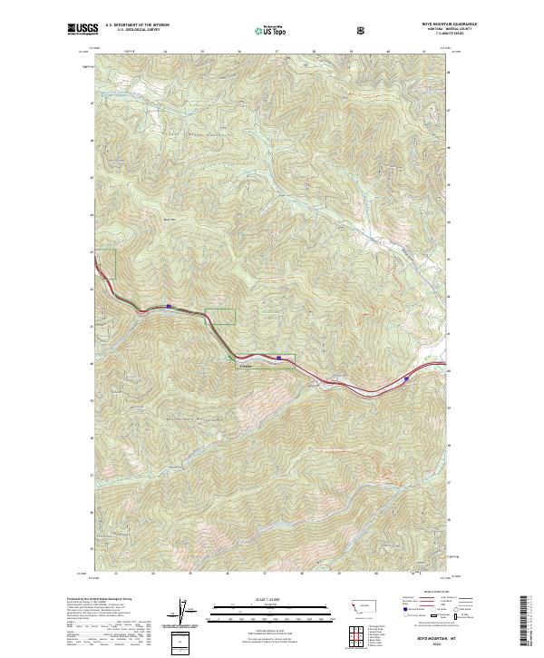 Boyd Mountain topographic map thumbnail