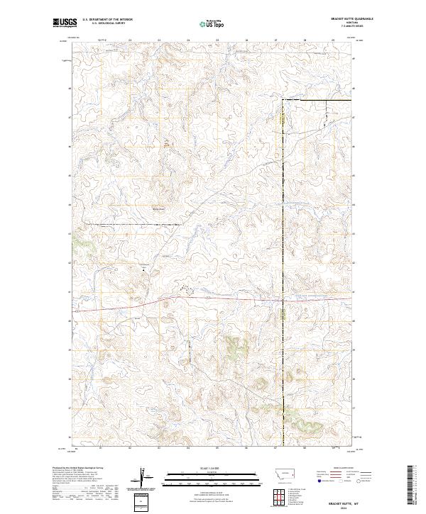 Bracket Butte topographic map thumbnail