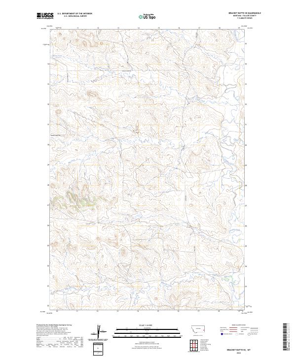Bracket Butte SE topographic map thumbnail