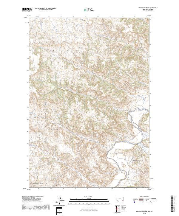 Bradshaw Creek topographic map thumbnail