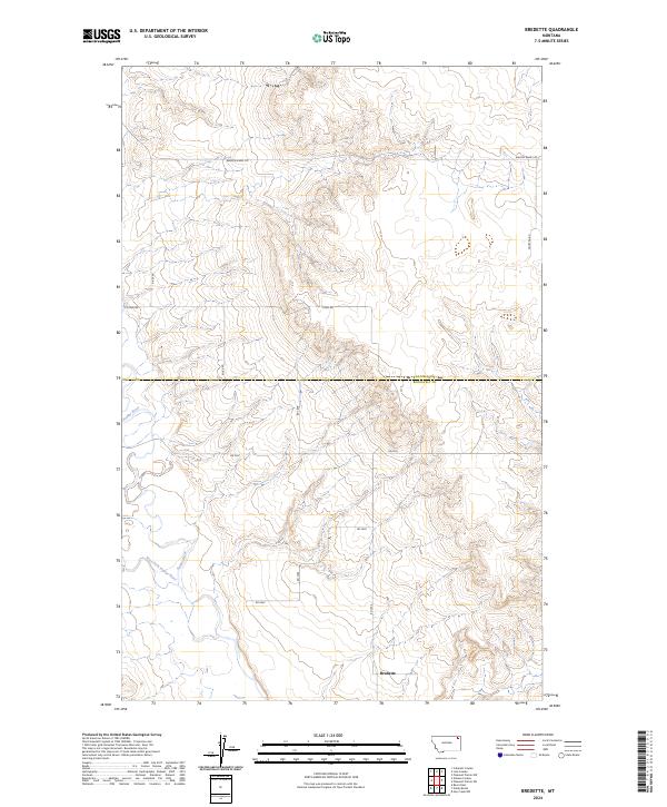 Bredette topographic map thumbnail