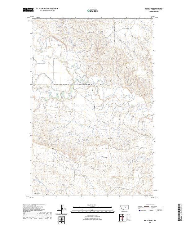 Breed Spring topographic map thumbnail