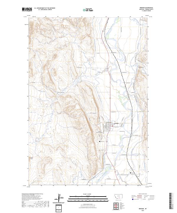 Bridger topographic map thumbnail