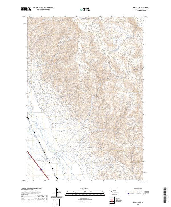 Briggs Ranch topographic map thumbnail