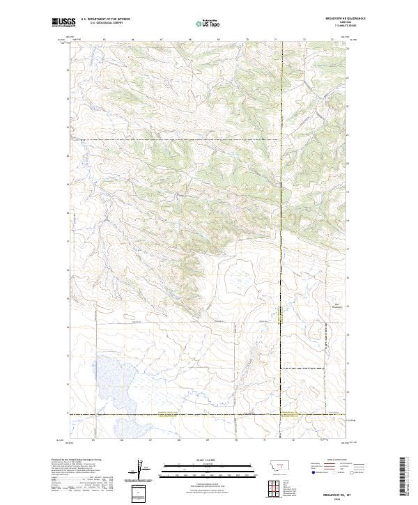Broadview NE topographic map thumbnail
