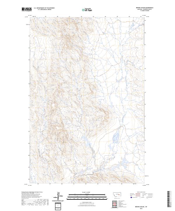 Brown Coulee topographic map thumbnail