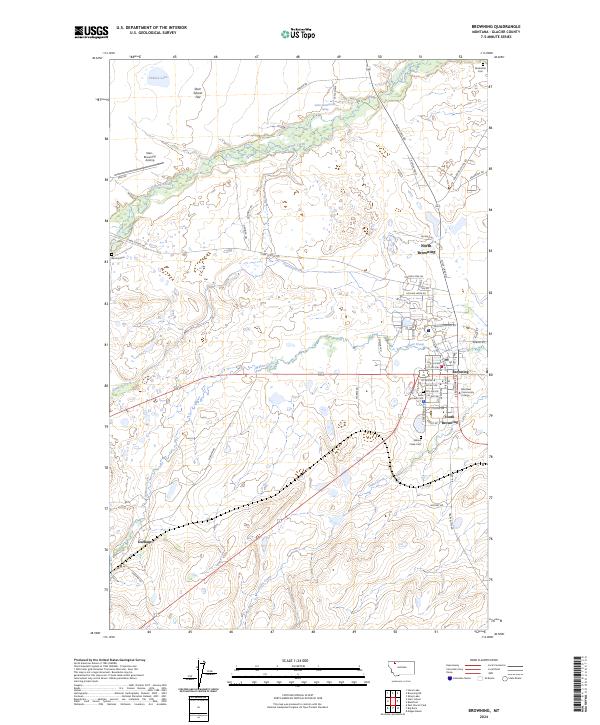 Browning topographic map thumbnail