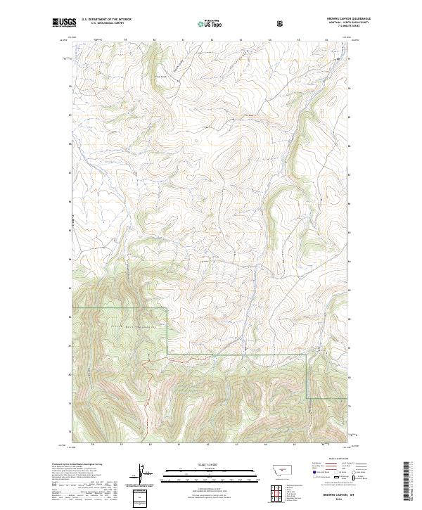 Browns Canyon topographic map thumbnail