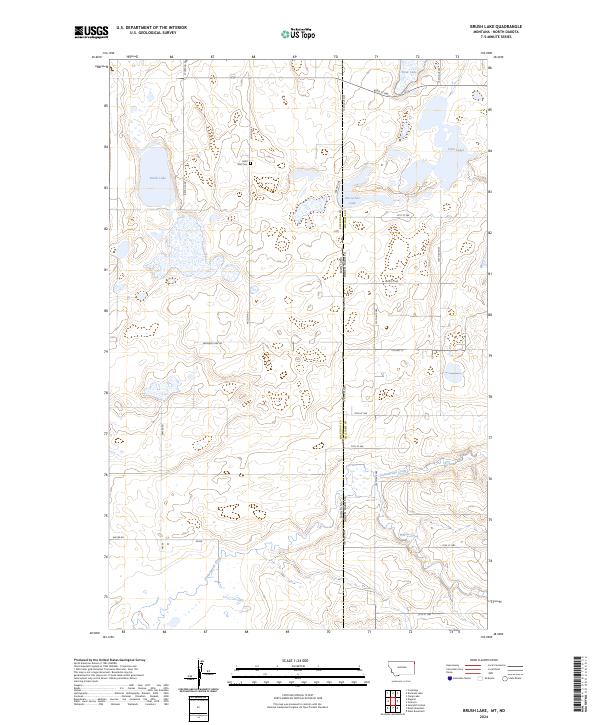 Brush Lake topographic map thumbnail