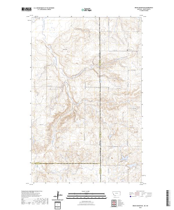 Brush Mountain topographic map thumbnail