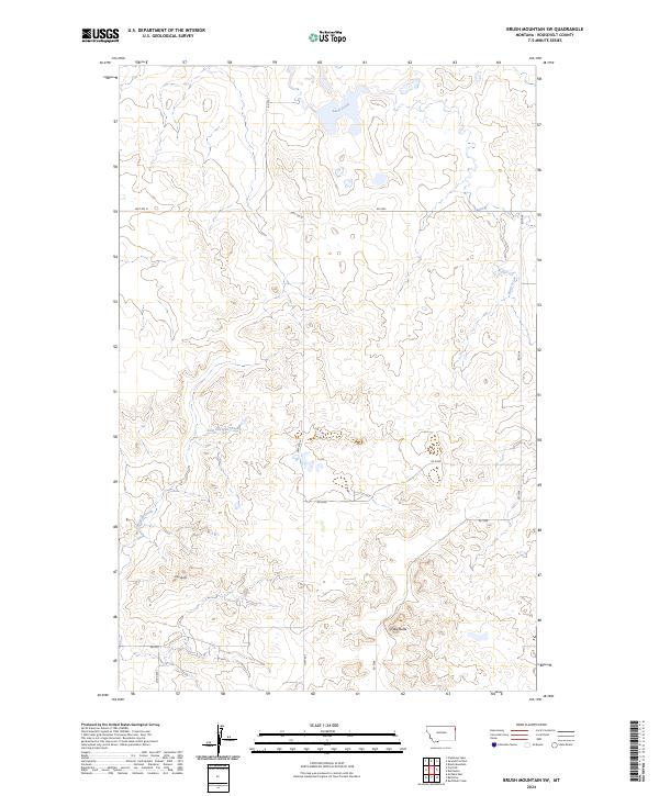 Brush Mountain SW topographic map thumbnail