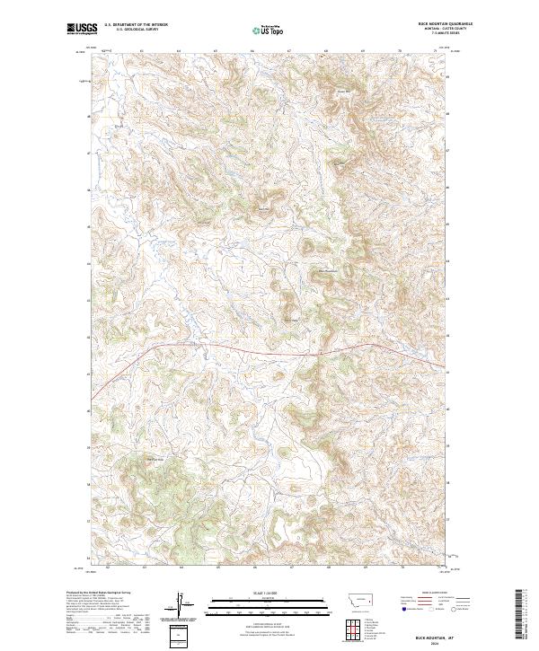 Buck Mountain topographic map thumbnail