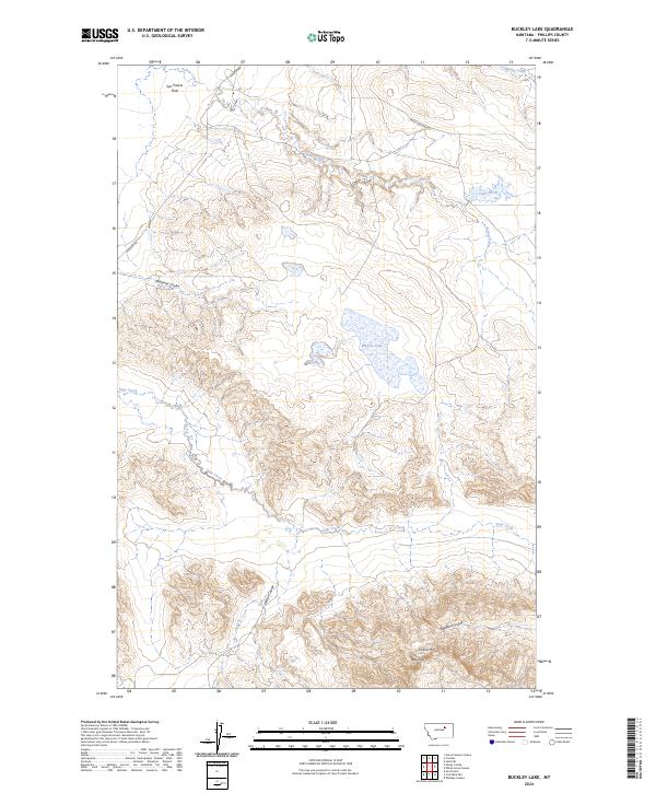 Buckley Lake topographic map thumbnail