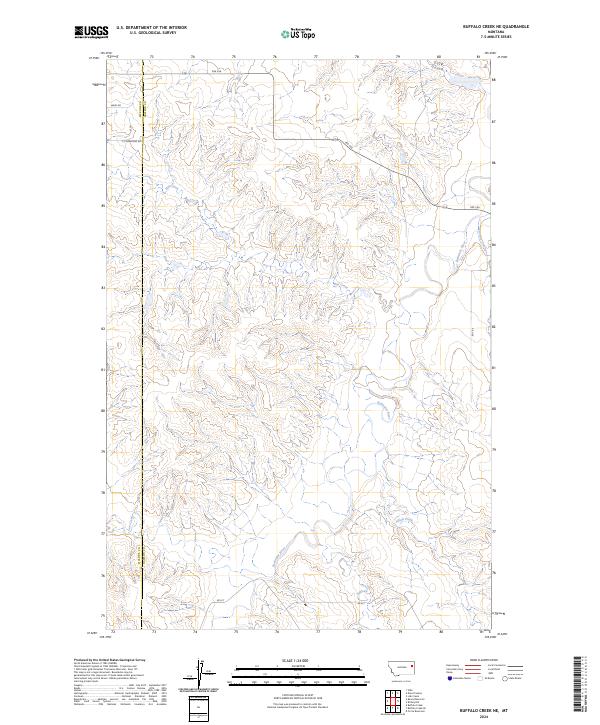 Buffalo Creek NE topographic map thumbnail