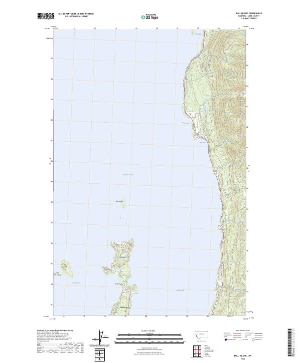 Bull Island topographic map thumbnail