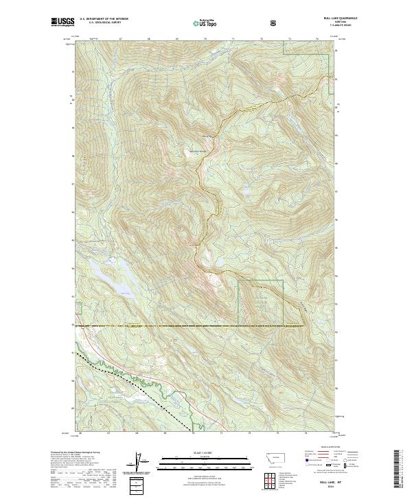 Bull Lake topographic map thumbnail