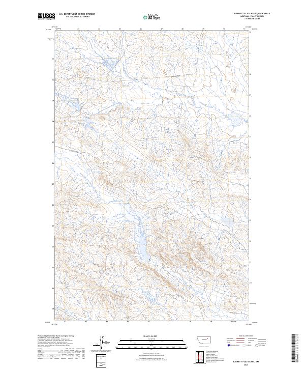 Burnett Flats East topographic map thumbnail