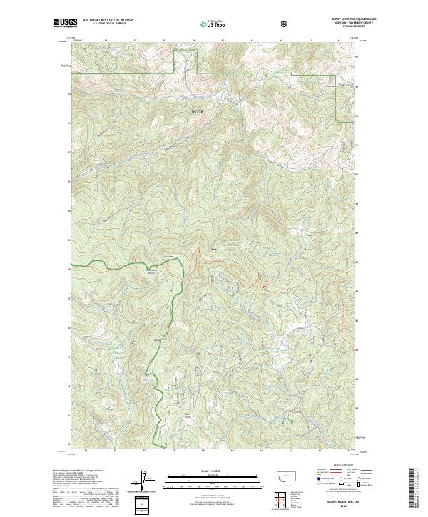 Burnt Mountain topographic map thumbnail