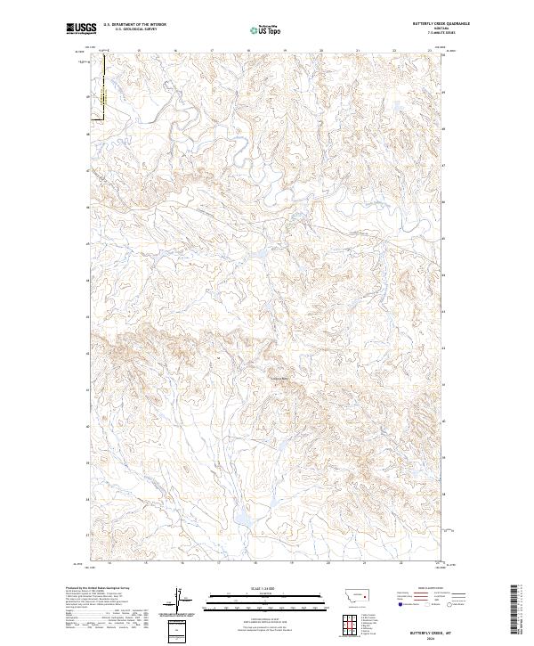 Butterfly Creek topographic map thumbnail