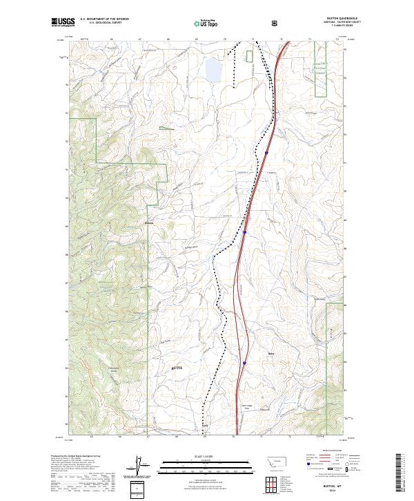 Buxton topographic map thumbnail