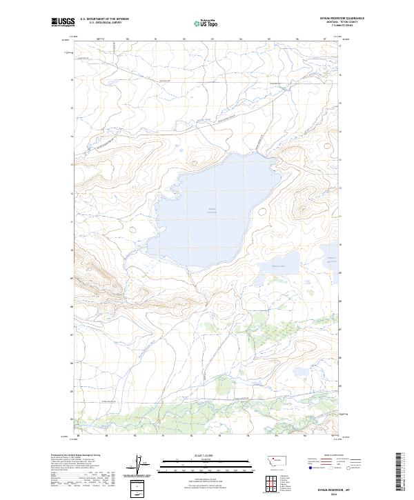 Bynum Reservoir topographic map thumbnail