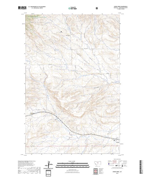 Byrne Creek topographic map thumbnail