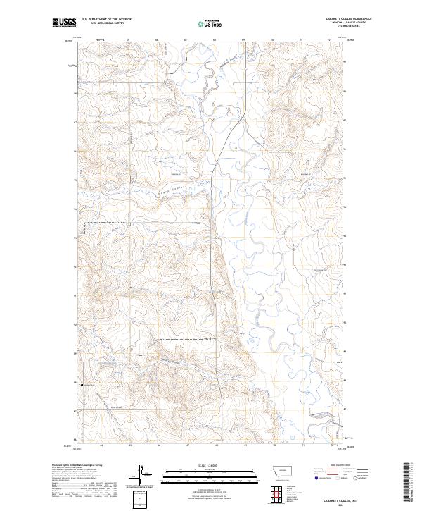 Cabarett Coulee topographic map thumbnail