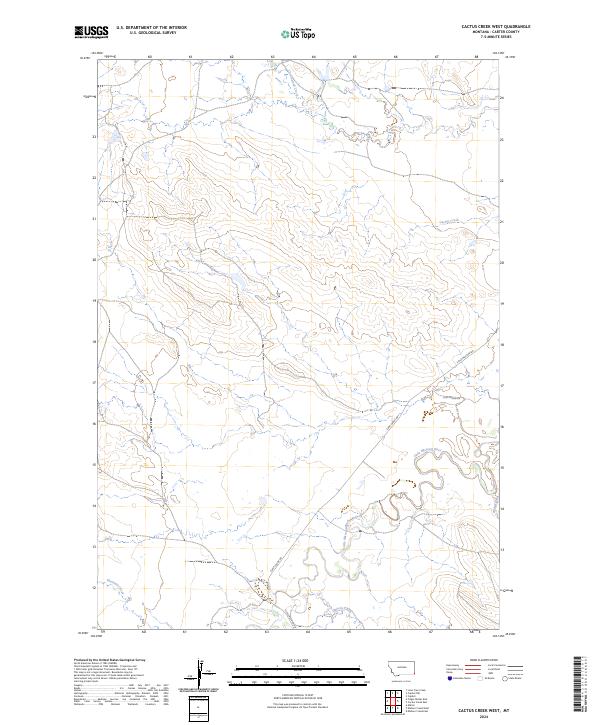 Cactus Creek West topographic map thumbnail