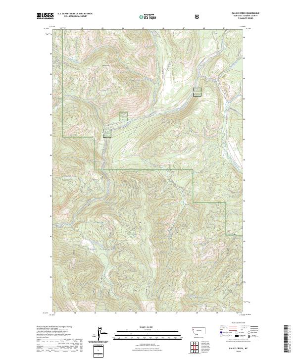 Calico Creek topographic map thumbnail