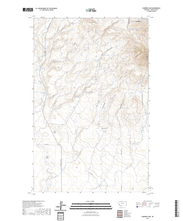 Cameron Lake topographic map thumbnail