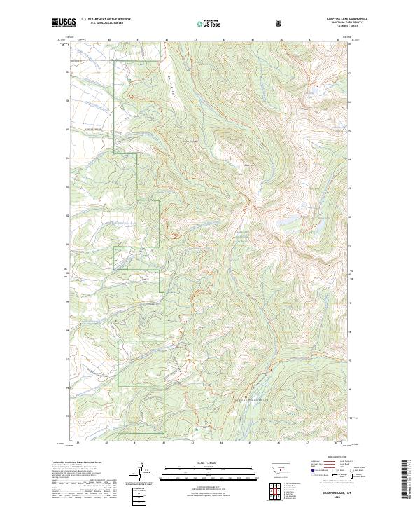 Campfire Lake topographic map thumbnail