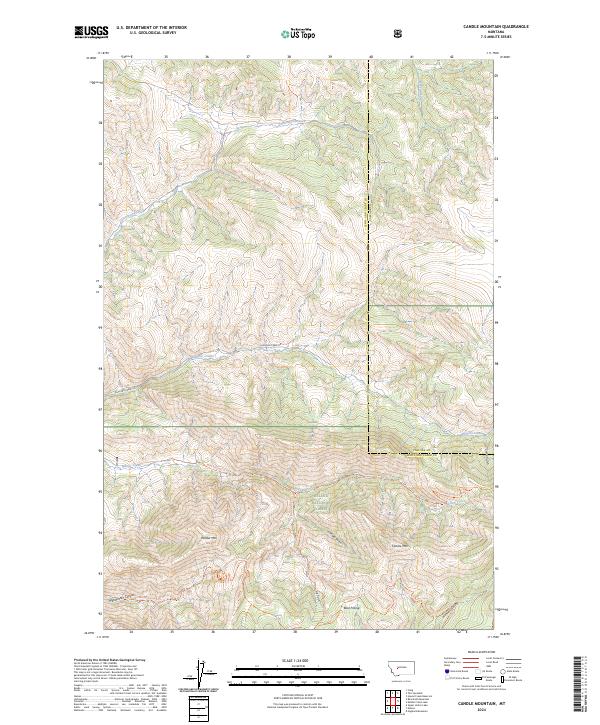 Candle Mountain topographic map thumbnail
