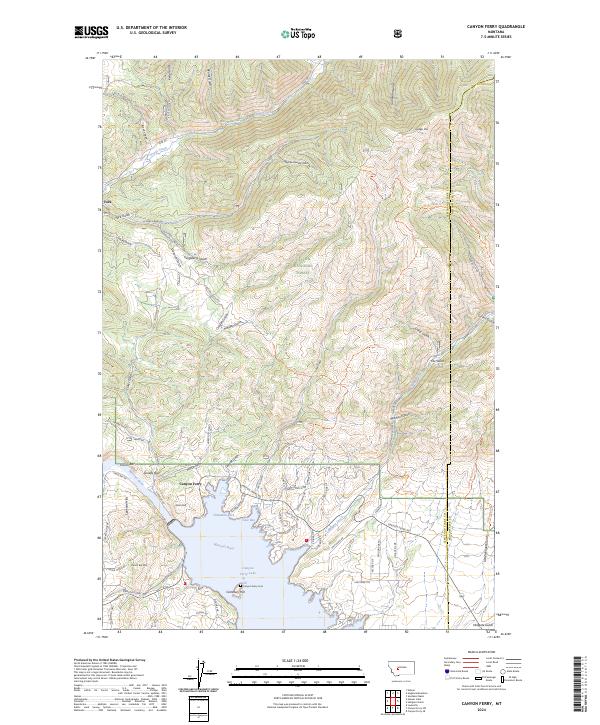 Canyon Ferry topographic map thumbnail