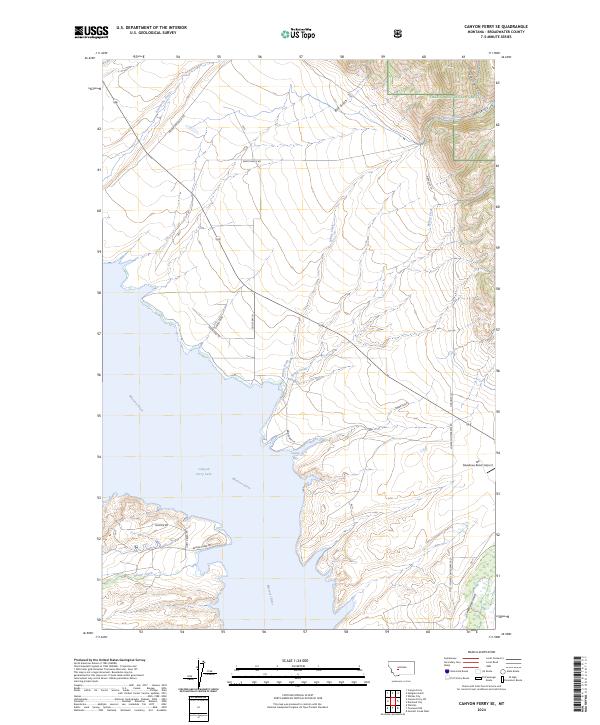 Canyon Ferry SE topographic map thumbnail