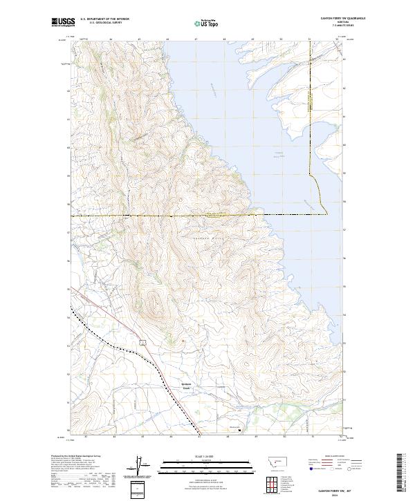 Canyon Ferry SW topographic map thumbnail