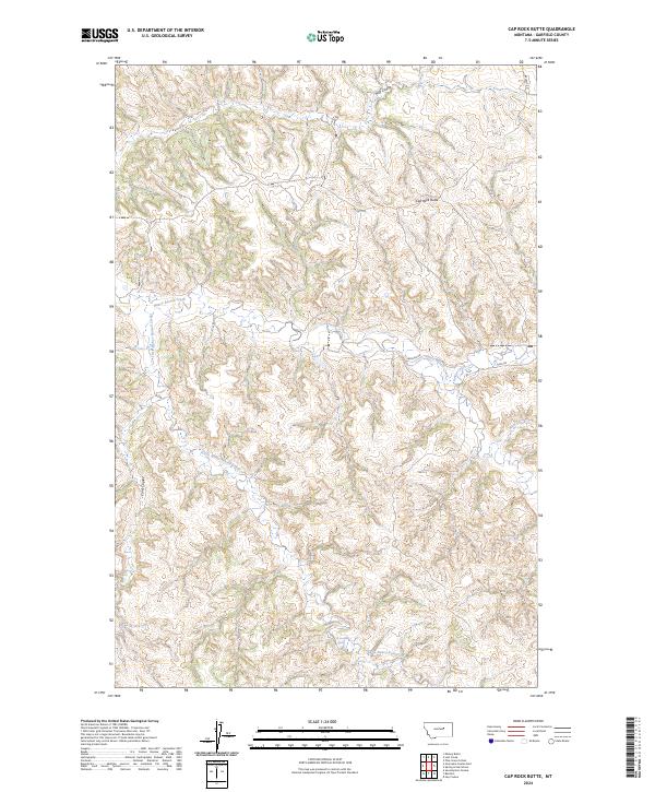 Cap Rock Butte topographic map thumbnail