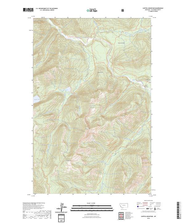 Capitol Mountain topographic map thumbnail
