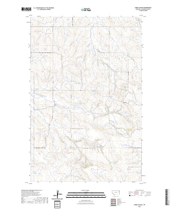 Carda Coulee topographic map thumbnail