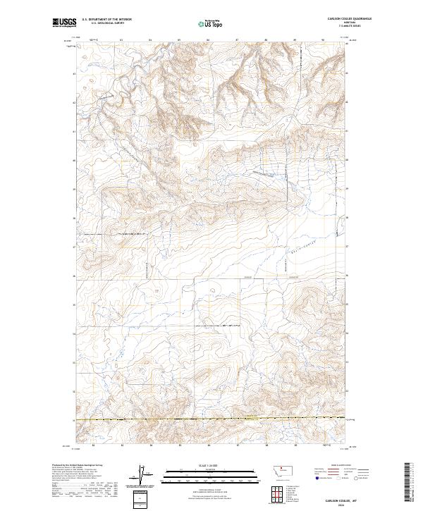 Carlson Coulee topographic map thumbnail
