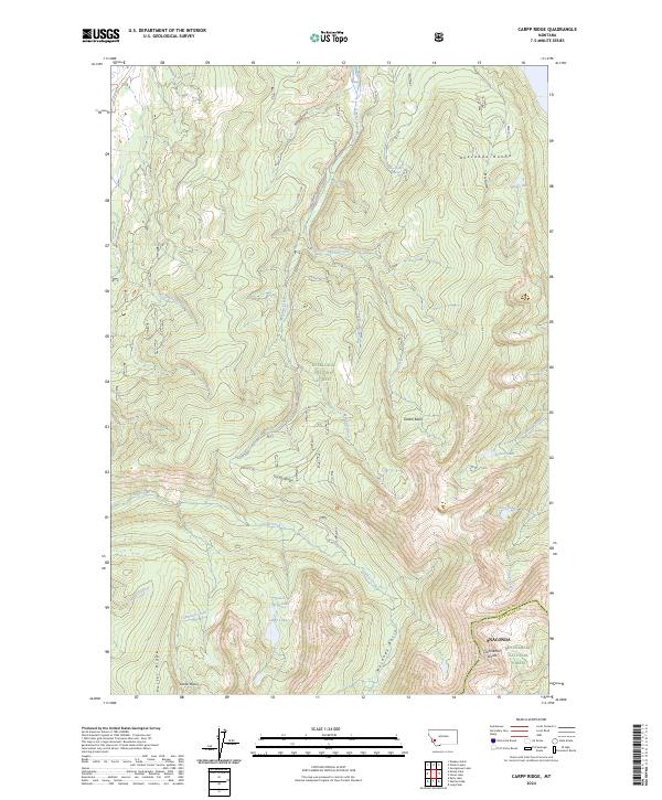Carpp Ridge topographic map thumbnail
