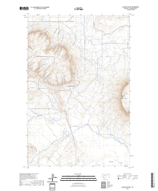 Cascade Colony topographic map thumbnail
