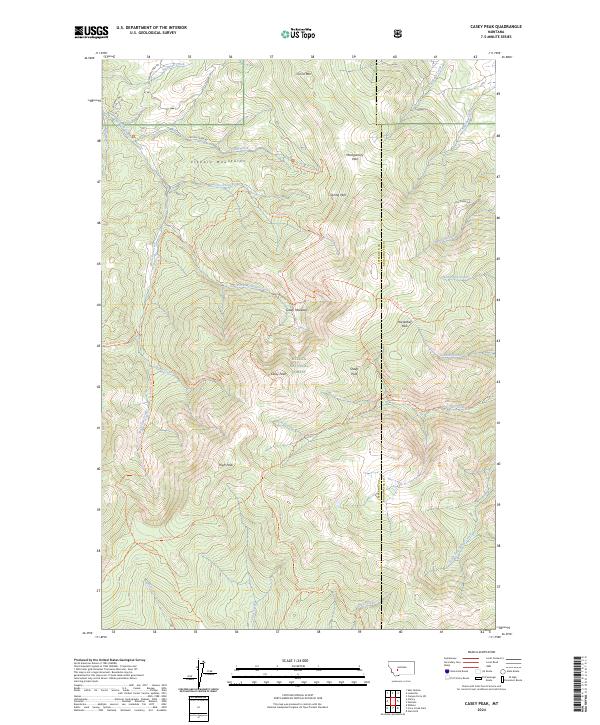 Casey Peak topographic map thumbnail