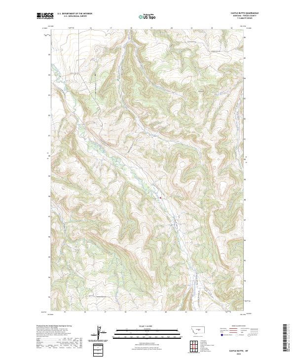 Castle Butte topographic map thumbnail