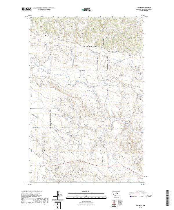 Cat Creek topographic map thumbnail